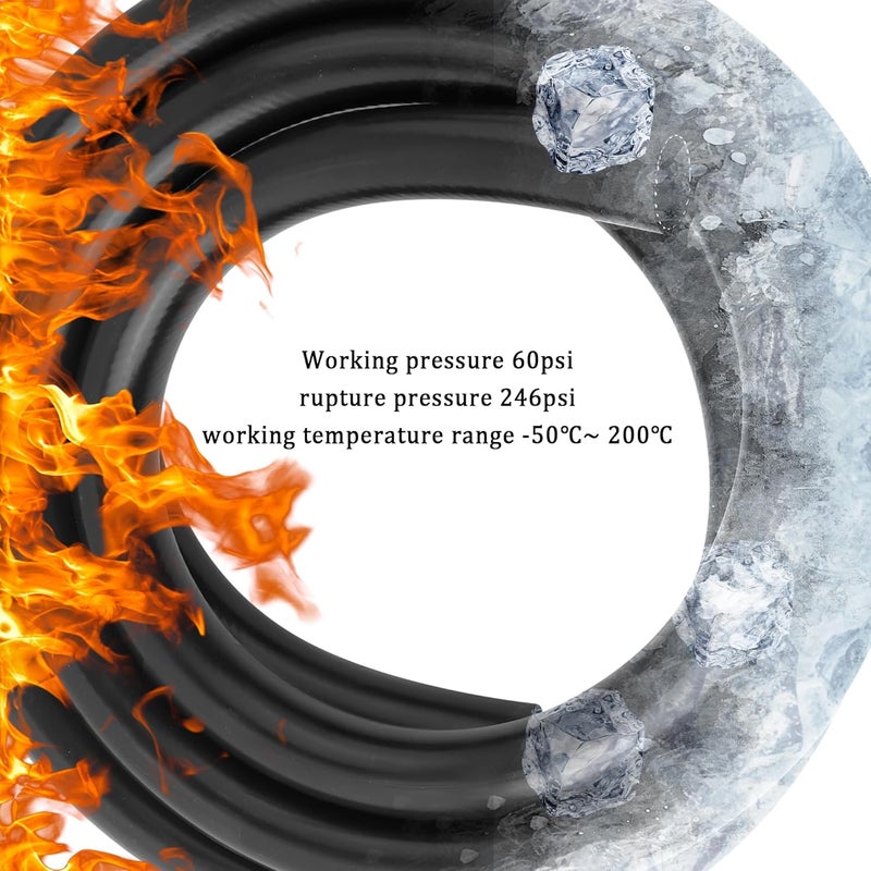 Turcee 9.84 Ft 3/4 Heater Hose,ID19mm OD28mm 3/4 Silicone Heater Hose for Water/Air/Coolant Transportation,Durable Coolant Hoses Car Accessories Withstands Burst Pressure 246psi (3/4In 9.84Ft) - Image 5